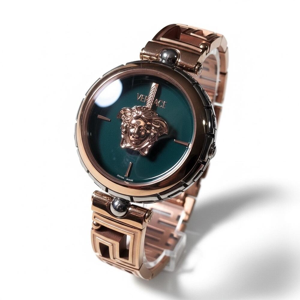 Versace Medusa Jewel VE0B00325 Rose Gold PVD / Green Dial Swiss Made